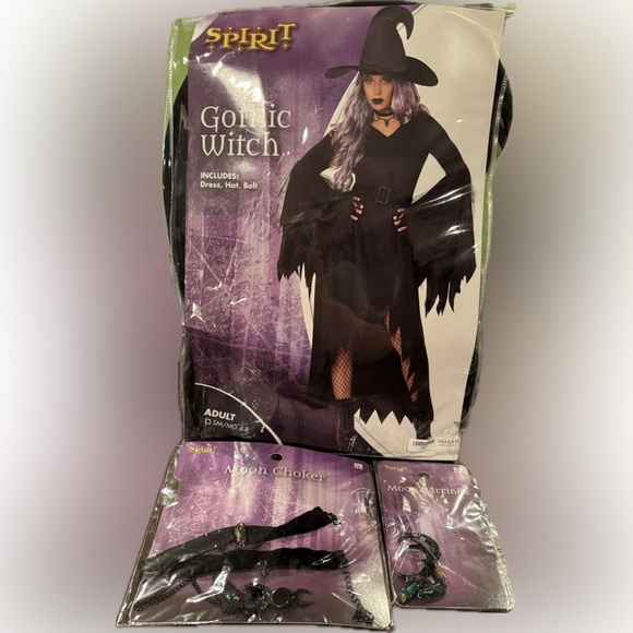 Spirit Gothic Witch Costume for Adults with accessories - Picture 1 of 2